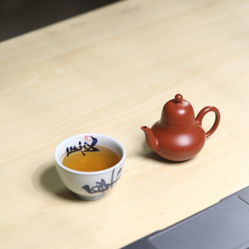 80ml Small Handmade Pot Real Yixing Zisha Zhu Clay Kungfu Tea Pot Porcelain Cup