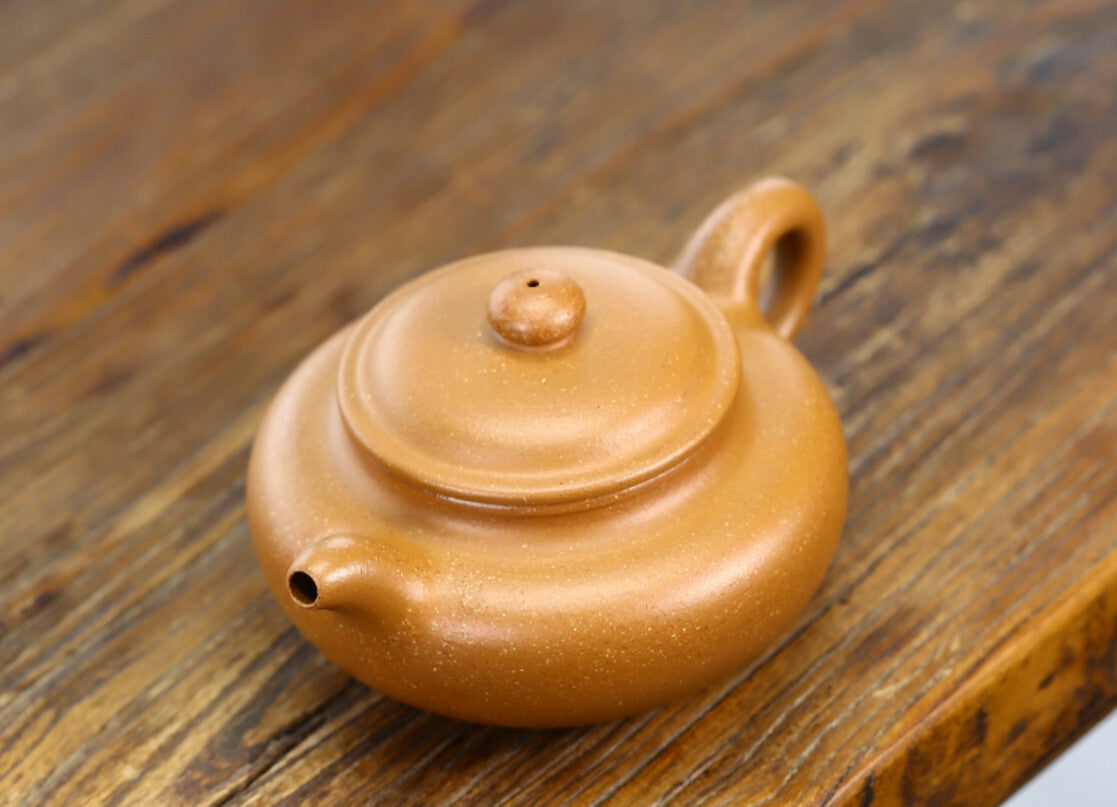 200cc chinese Yixing Handmade Zisha teapot Duan Clay FangGu Gongfu Hu Tea Pot