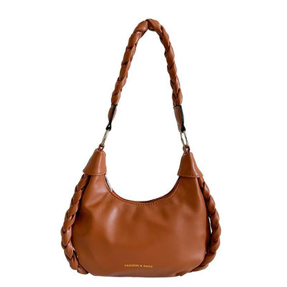 Retro Shoulder Bag Leather Handbags Crossbody Bags Armpit Purse 27*7*13 CM 1PC