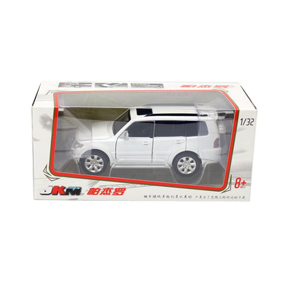 1:32 Diecast Mitsubishi Pajero Metal Car Model Toy Door Open Sound Light Gift