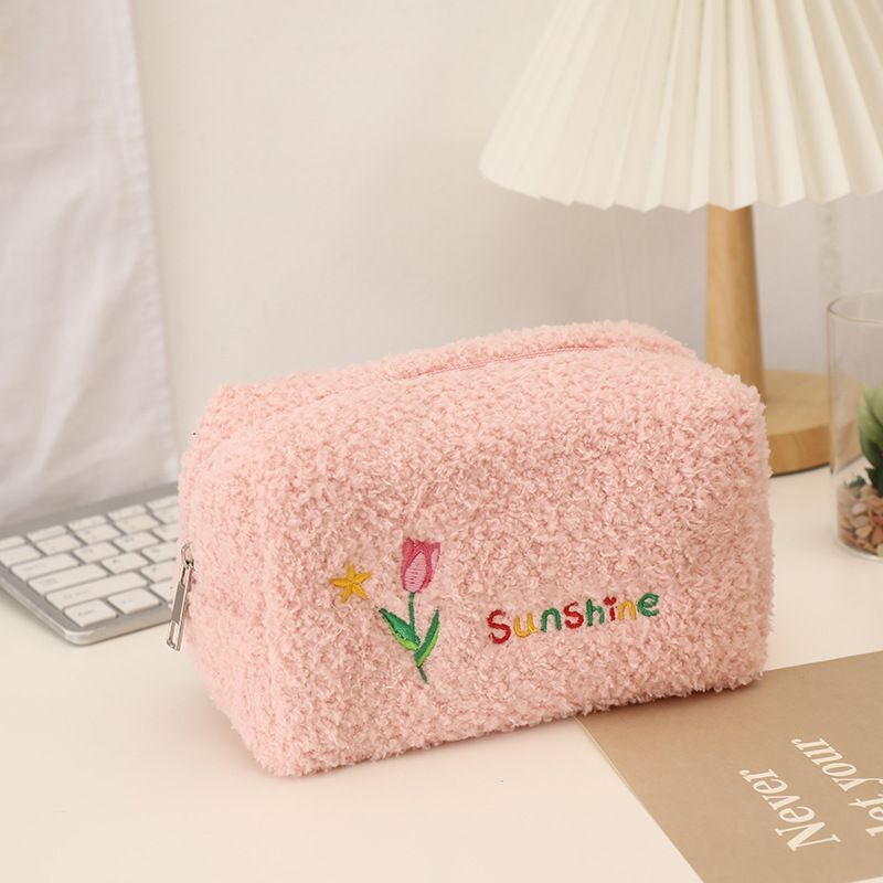 Tulip Flower Travel Cosmetic Storage Bag Makeup Organizer Handbag Wash Purse 1PC