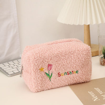 Tulip Flower Travel Cosmetic Storage Bag Makeup Organizer Handbag Wash Purse 1PC