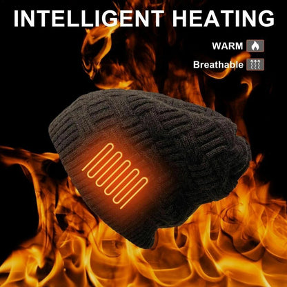 1PC Rechargeable Heating Winter Warm Head Cap Washable Outdoor Sport Heating Hat