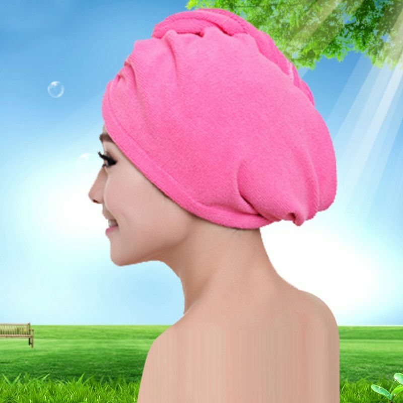 Hair Drying Wrap Microfibre Women Towel Quick Hat Cap Turban Head Bathing Tools