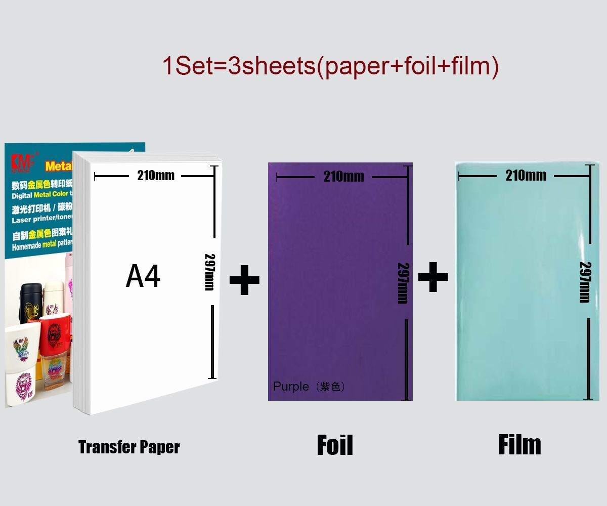 Water Transfers Decal 3Pcs Printable Laser Hot Stamping Paper Image Mug Stickers