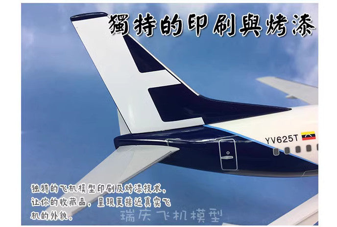 26CM 1:130 Risesoon Estelar Boeing 737-300 Passenger Airplane ABS Plastic Model