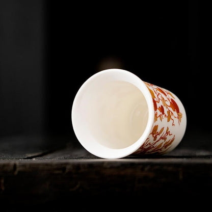 60ml Porcelain Tea Cup Fragrance Smelling Cup Handmade Chinese Kungfu Master Cup