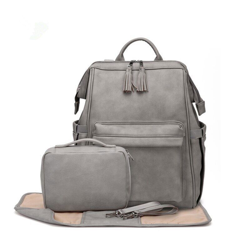 Pu Leather Diaper Bag Backpack Maternity Bag for Stroller Baby Mummy Bags Bag