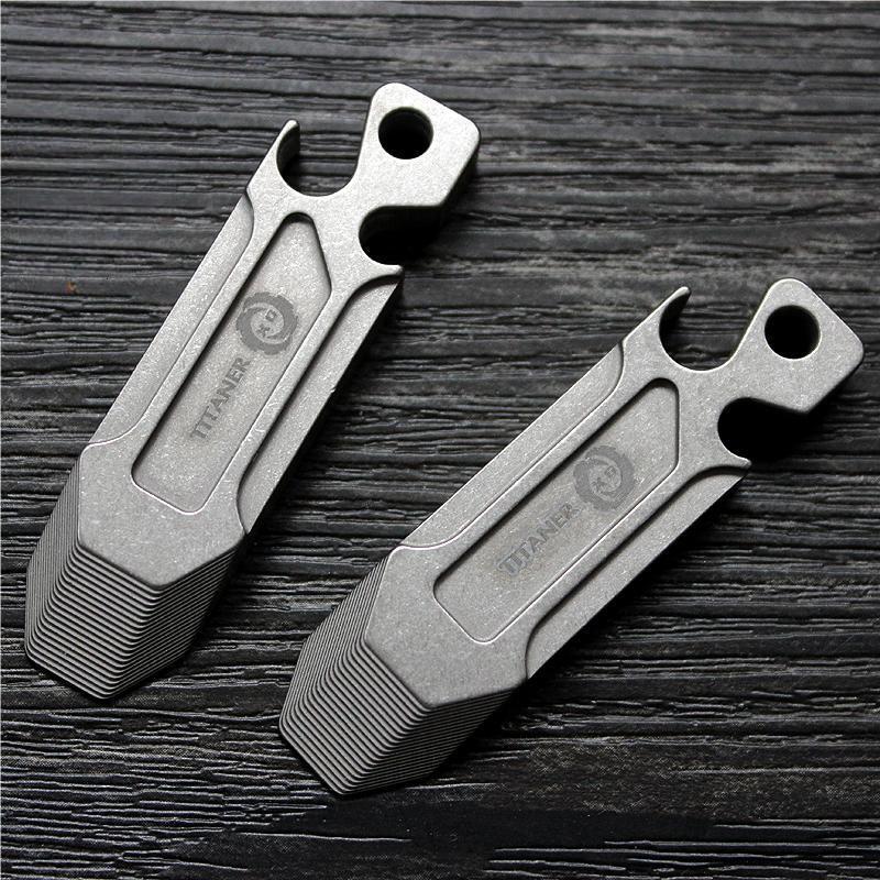 Titanium Alloy Pocket Pry Bar Crowbar EDC Camping Multi Tools Bottle Opener