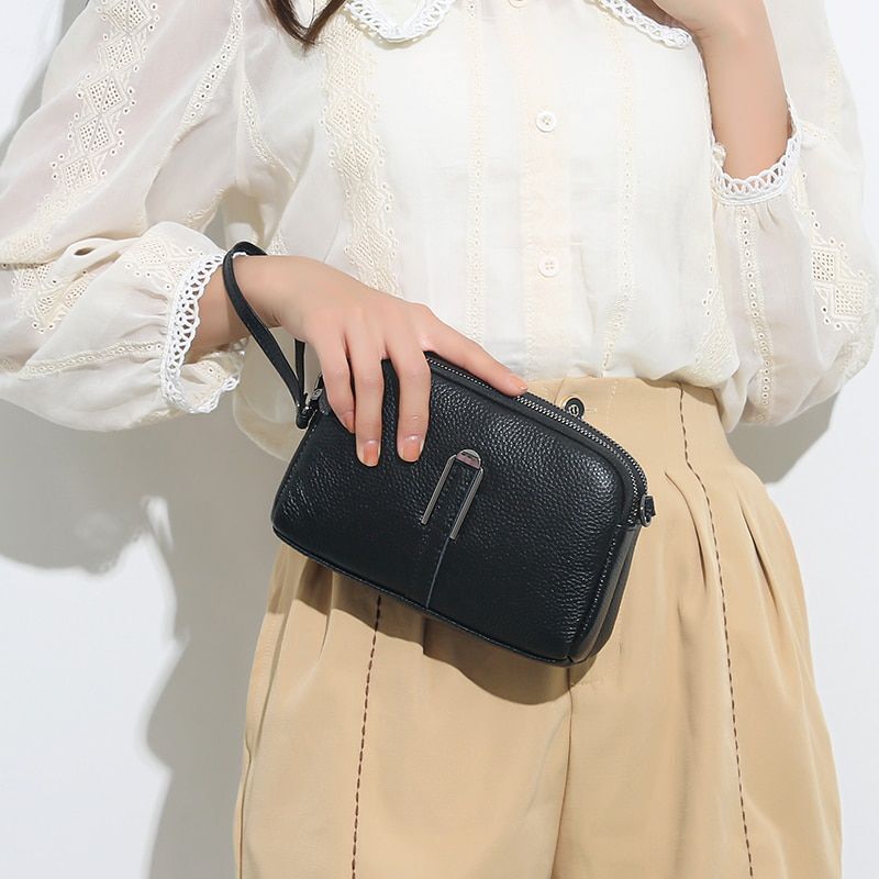 Genuine Leather Bag Handbags Purse Shoulder Bag Crossbody Messenger 19*6*13 CM