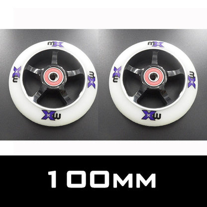 2 High Precision Aluminum Alloy Hub Scooter Wheel Heavy Speed Roller 100mm 88 A