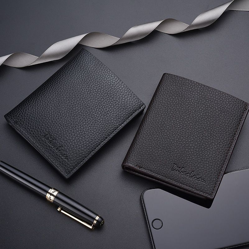 Synthetic Leather Billfold Wallet Short Slim Purse Credit Card Thin Bags Pouch