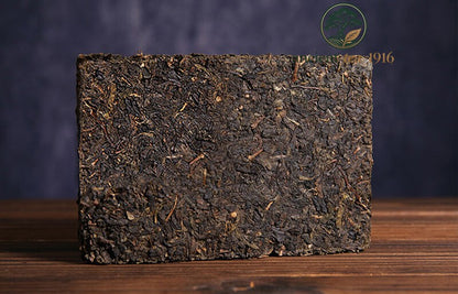 318g Anhua Baishaxi 1953 Hei Cha Royal Fu Cha Dark Tea Golden Flower Brick Tea