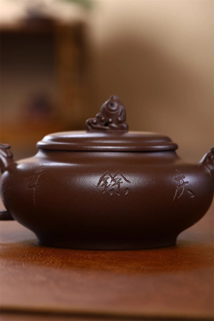 300cc chinese Yixing Handmade Zisha teapot Purple clay YuNian Gongfu Tea Pot