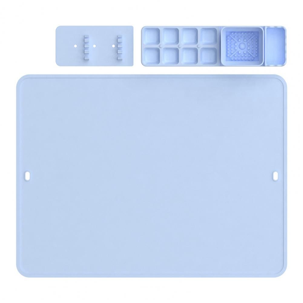 Painting Mat 2Pcs Silicone Washable Students Craft Drawing Pad Folding Water Cup