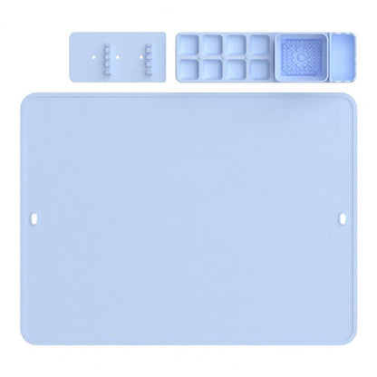 Painting Mat 2Pcs Silicone Washable Students Craft Drawing Pad Folding Water Cup