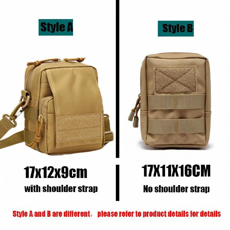 Tactical Pouch Shoulder Waist Bag Waterproof Nylon Multifunction Hunting Travel