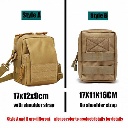 Tactical Pouch Shoulder Waist Bag Waterproof Nylon Multifunction Hunting Travel