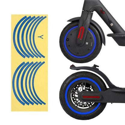 Scooter Wheel Hub Protective Reflective Sticker Parts PVC 370x150x1mm Red/Orange