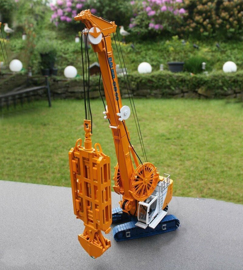 1:50 BAUER GB50 Continuous Wall Hydraulic Grab Bucket Equipment Diecast Model
