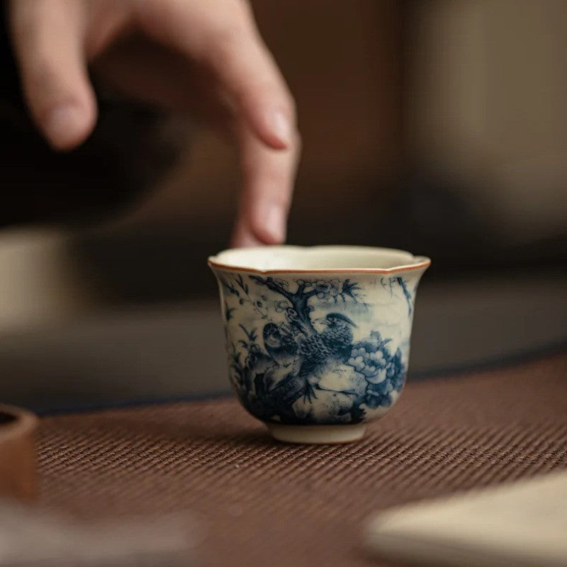 Ceramic Ru Kiln Tea Cup Kung Fu Teaset Home Personal Cup Tasting Cup Master Cup