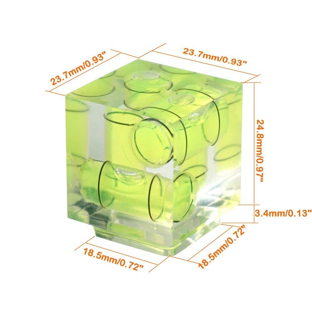 Hot Shoe Level Three Axis Bubble Spirit Level Camera Level Standard Shoe Mount