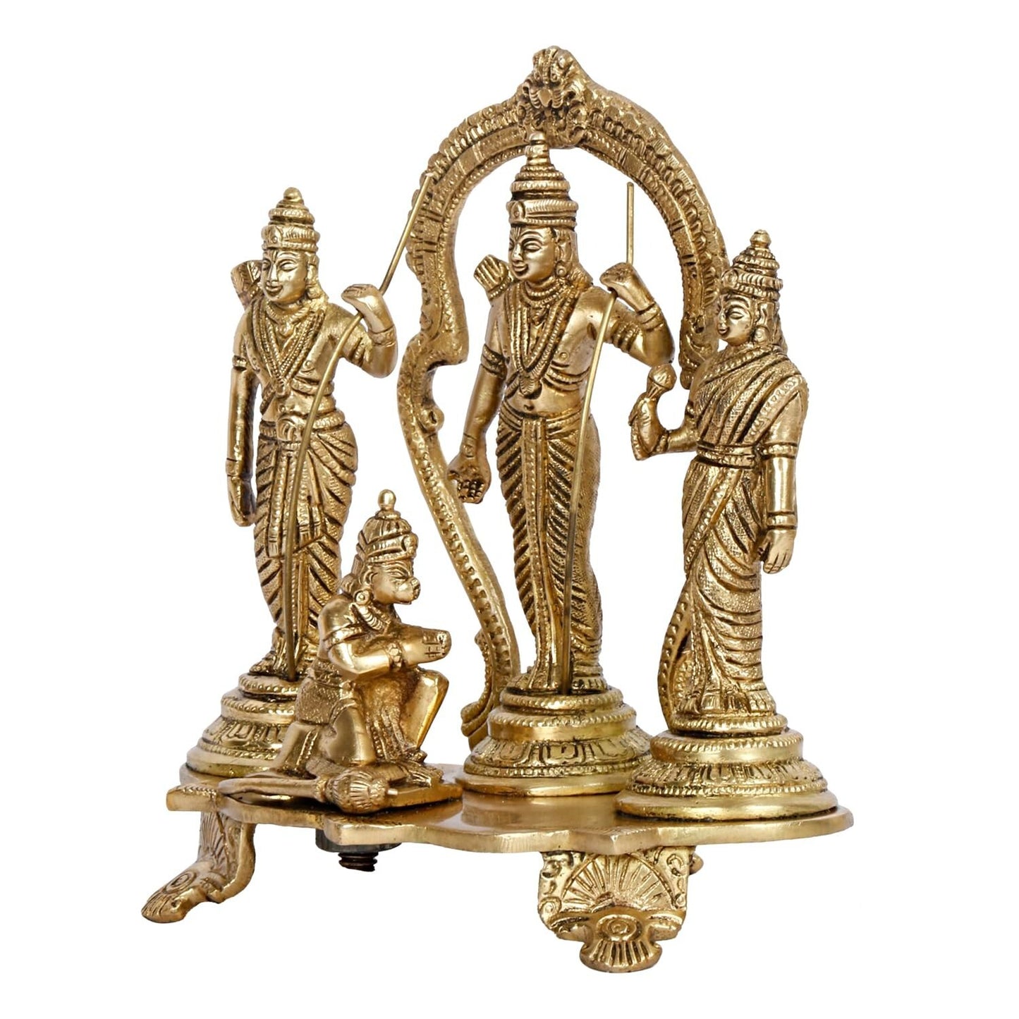 Ram Darbar Lord Rama Sita Laxman Hanuman Brass Family Statue Figurine Sculpture