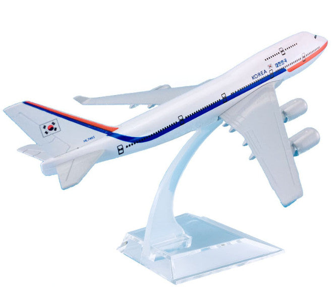 16CM Korea Boeing 747-400 Passenger Airplane Diecast Aeroplane Aircraft Model