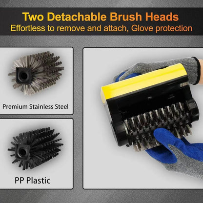 Electric Grill Clean Brush with Liquid Box, Cordless Rechargeable Barbecue Grill