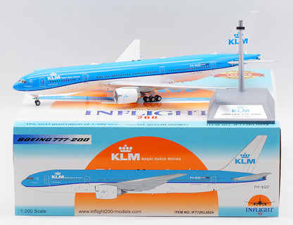 1:200 32CM InFlight KLM BOEING 777-200 Passenger Airplane Diecast Aircraft Model