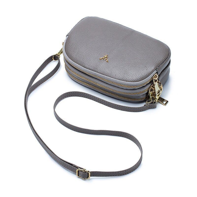 Casual Crossbody Bag Retro Shoulder Bag Flap Cow Leather Messenger Bags Handbags