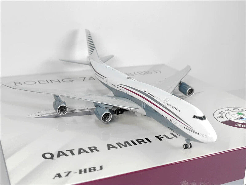 Phoenix Qatar Amiri Flight for Boeing B747-8 BBJ A7-HBJ 1/400 Aircraft Model