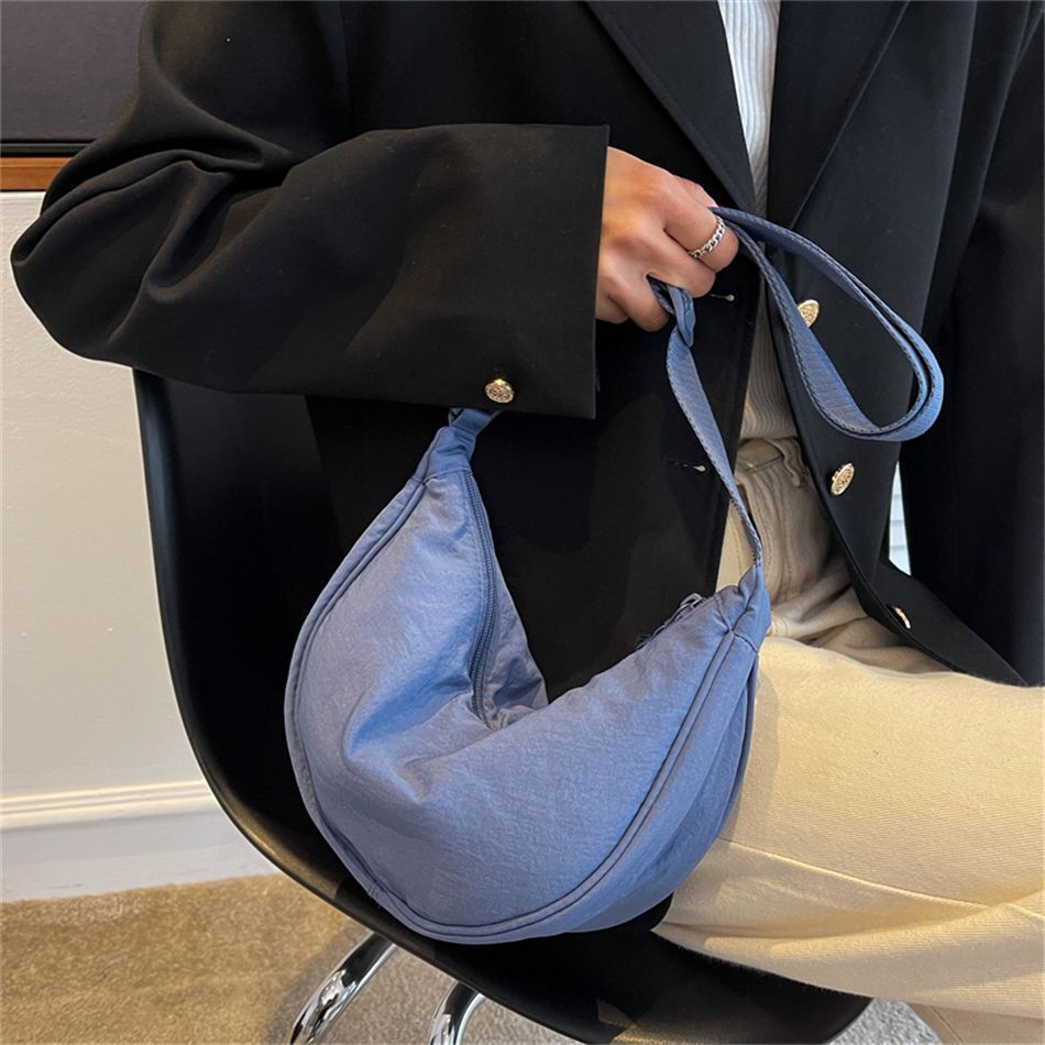 Hobos Side Shoulder Bag Nylon Plus Cotton Messenger Bag Travel Handbag 31*15*9CM