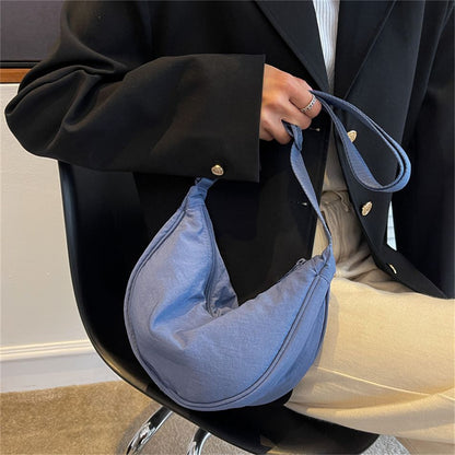 Hobos Side Shoulder Bag Nylon Plus Cotton Messenger Bag Travel Handbag 31*15*9CM