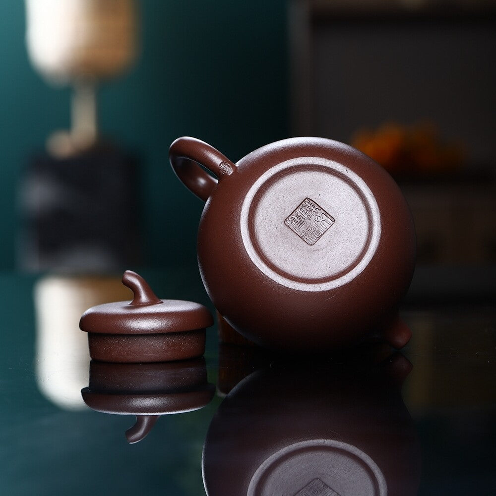6.8oz Chinese Kungfu Tea Pot With Certificate Paper Marked Real Yixing Zisha Pot