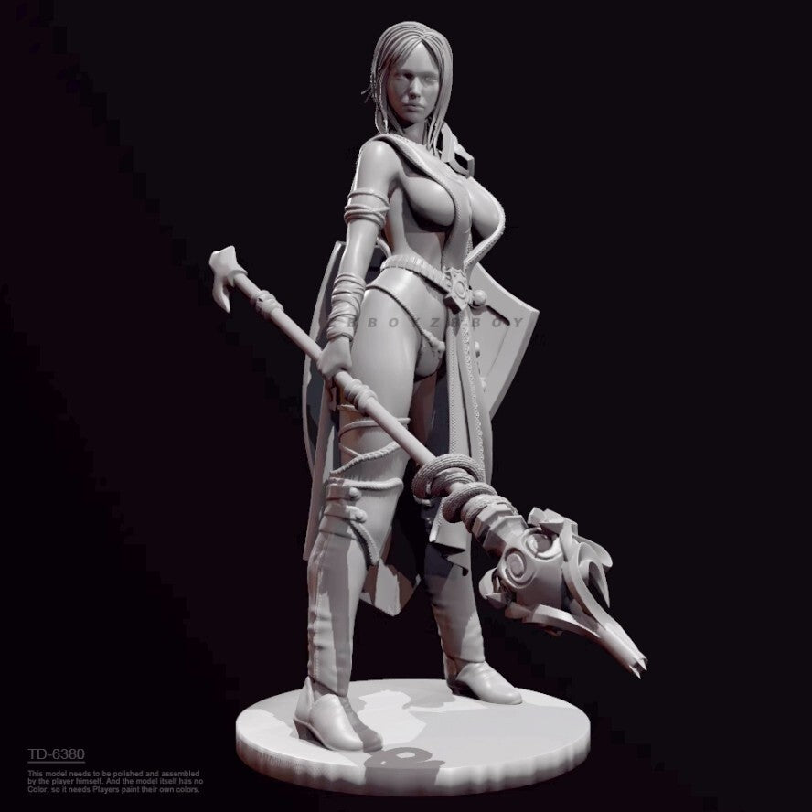 1/24 resin figure model Battle goddess 3D printing unassembled unpainted