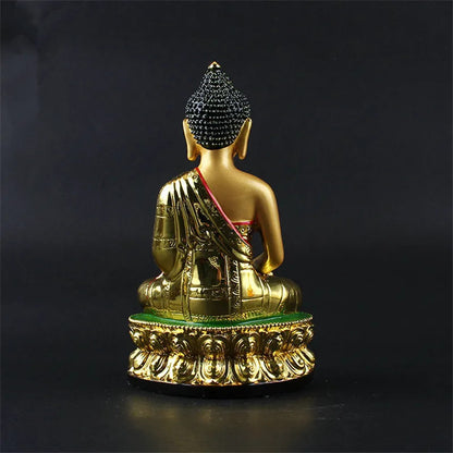 13cm Resin Handpainted Amitabha Buddha Statue Fengshui Decoration Home Design