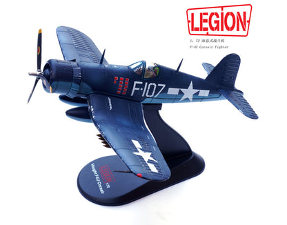 1:72 LEGION US Vought F4U Corsair Fighter VMF-224 Aircraft Diecast Plane Model