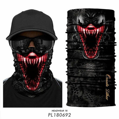Bandana Mask Neck Gaiter Plaid Hunting Camping Scarf Quick Drying Winter Bicycle