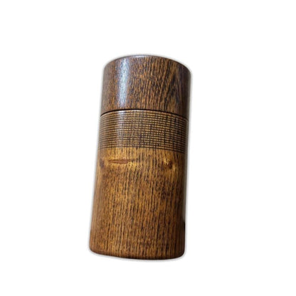 Minor Flaw Jujube Wood Tea Canister Handmade Travel Straight Jar with Lid