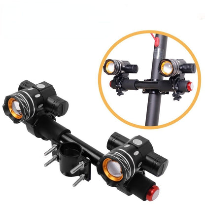 Scooter LED Lamps Headlight USB Rechargeable Bike Lights Skateboard Accessories