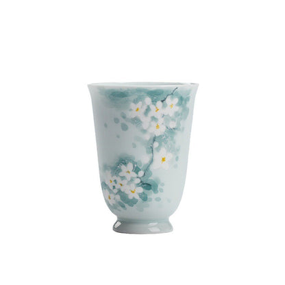 Hand-Painted Plum Blossom Master Cup Creative Tea Ceramic Kung Fu Tea Set 500ml