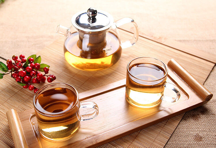 Tea Set 6Pcs Double Wall Glass Chinese Tea Cup Transparent Heat Proof Teacup Set