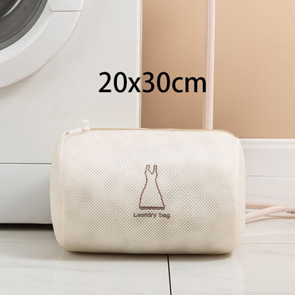 Laundry Bag Polyester Fine Mesh Embroidery Print Pouch Household Clothes Washing