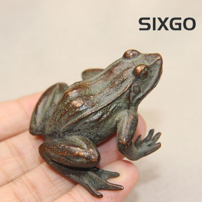 chinese copper statue figure frog tea pet incense burner holder home decoration