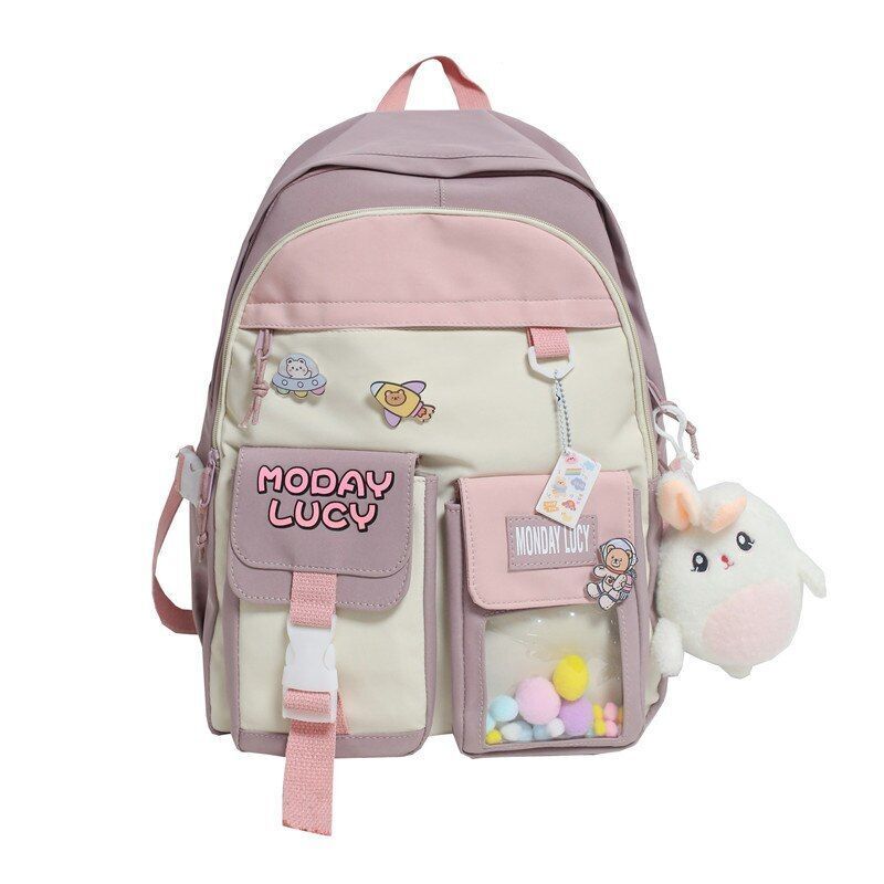 Women Cute Backpack School Bag College Cartoons Backpack Book Student 31*15*44CM