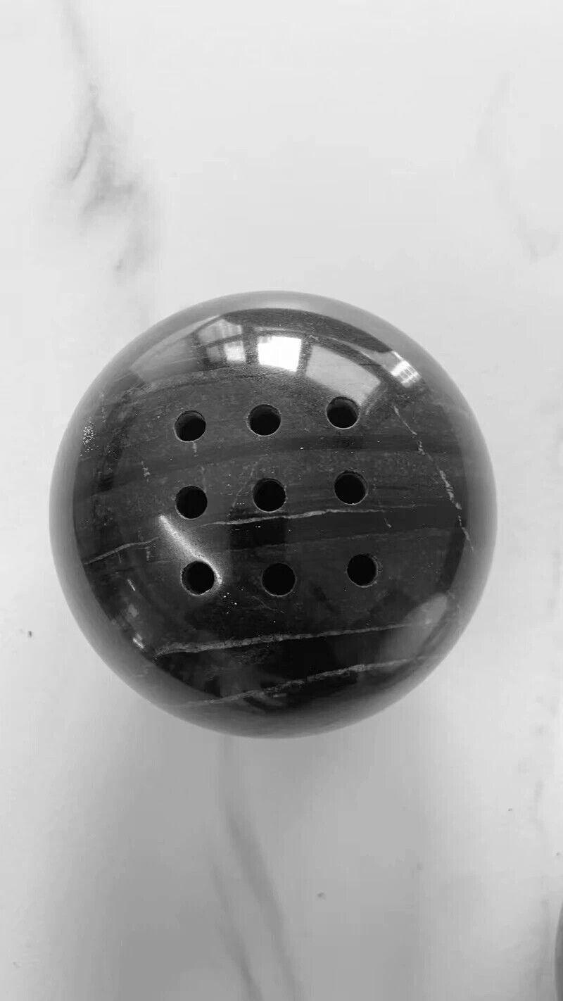 Incense Burner Holder 9 Holes Natural Marble Cave Stone Round Table Decor 10.5cm
