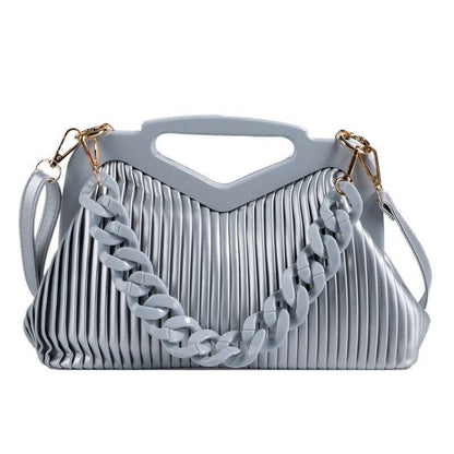 Acrylic Handbag Chain Shoulder Bag Synthetic Leather Crossbody Clutch 30*19*11CM