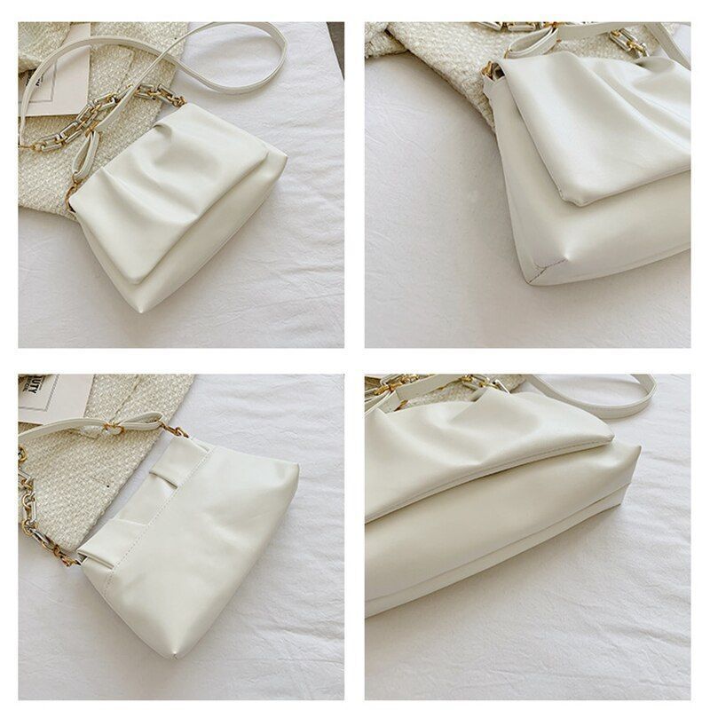 Shoulder Bags Chain Crossbody Retro Flap Synthetic Leather Big Purse 26*6*27 CM