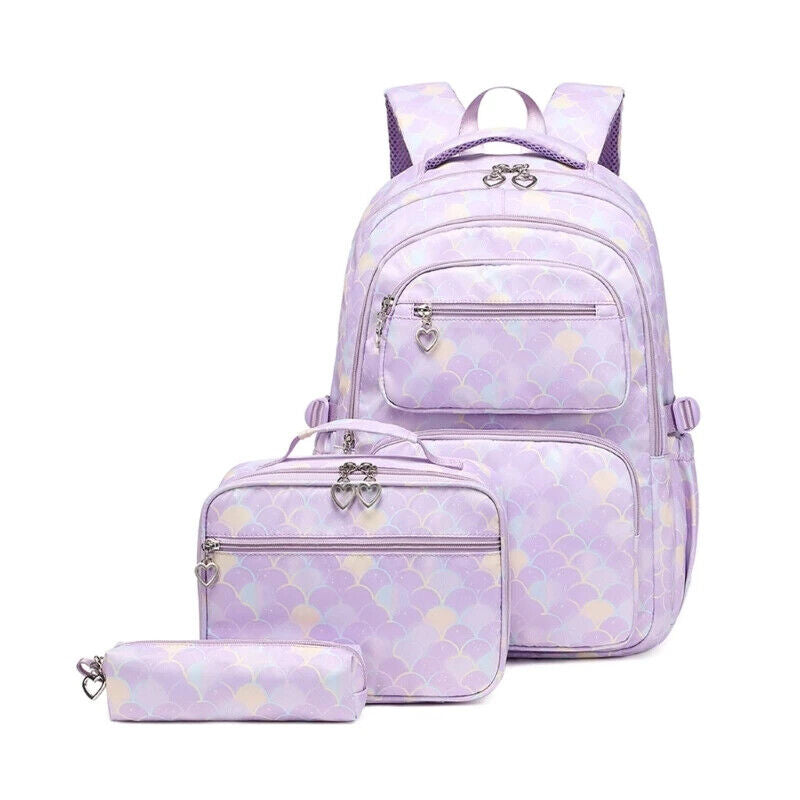 3pcs School Backpack Set School Bookbag Girls Schoolbag Travel Backpacks